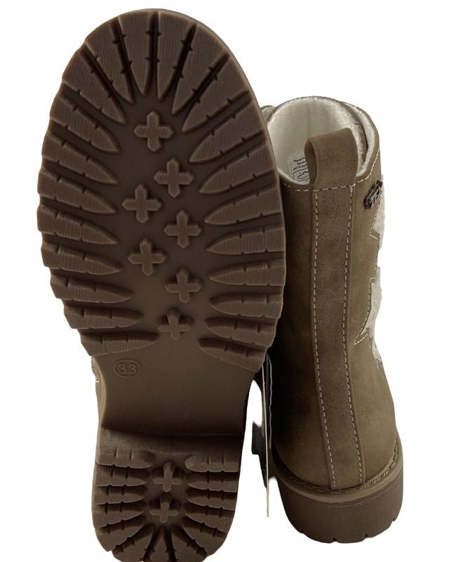 Indigo Mädchen Schnürstiefelletten  452 315 TAUPE   Synthtik