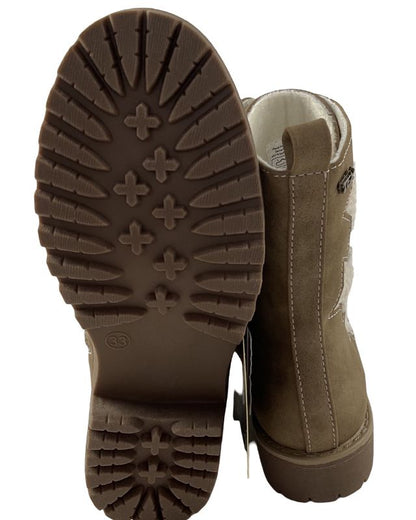 Indigo Mädchen Schnürstiefelletten  452 315 TAUPE   Synthtik