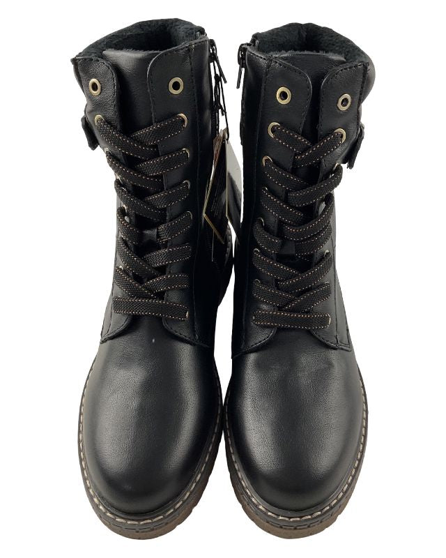 Jane Klain Supersoft Damen Schnürstiefel 252 983 BLACK    Tex=Wasserabweisend