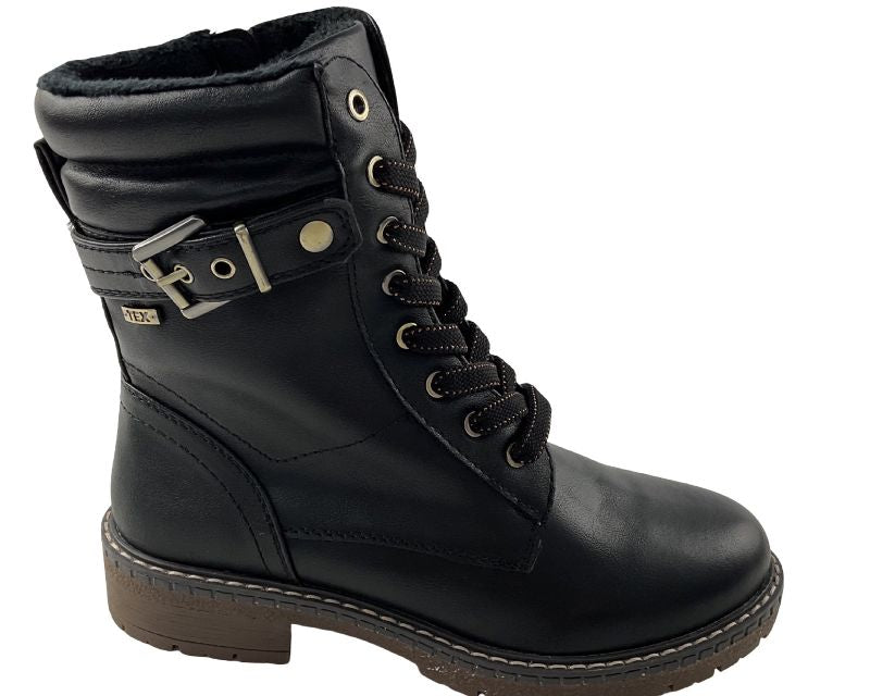 Jane Klain Supersoft Damen Schnürstiefel 252 983 BLACK    Tex=Wasserabweisend