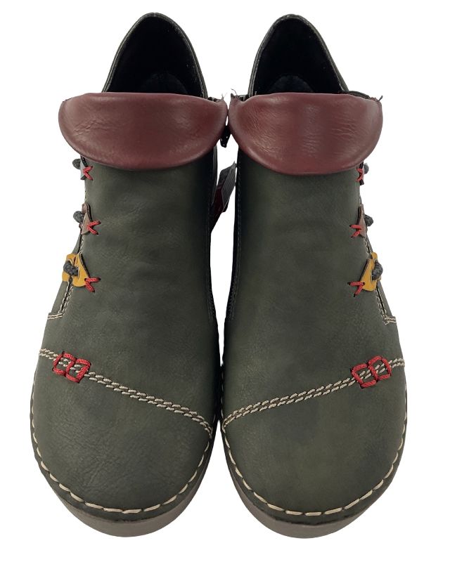 Rieker Damen  Kurzstiefel 72581-54 Grün Warmfutter