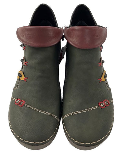 Rieker Damen  Kurzstiefel 72581-54 Grün Warmfutter