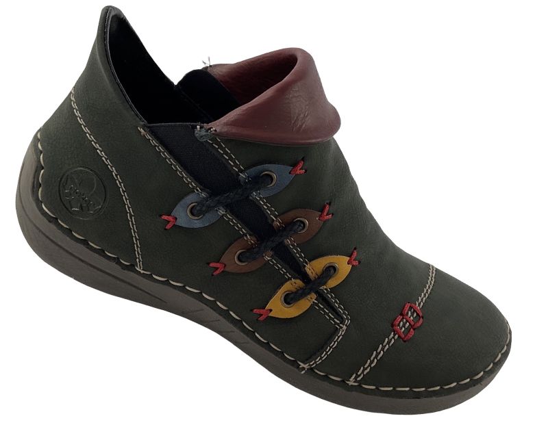 Rieker Damen  Kurzstiefel 72581-54 Grün Warmfutter