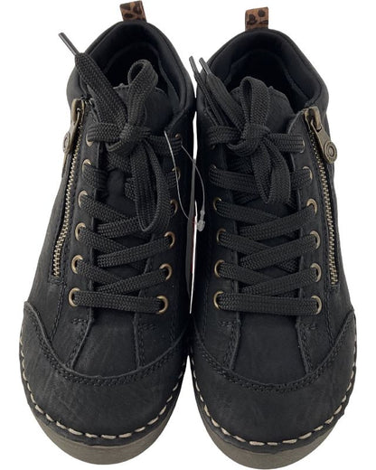 Rieker Damen Schnürstiefel 52514-00 Schwarz