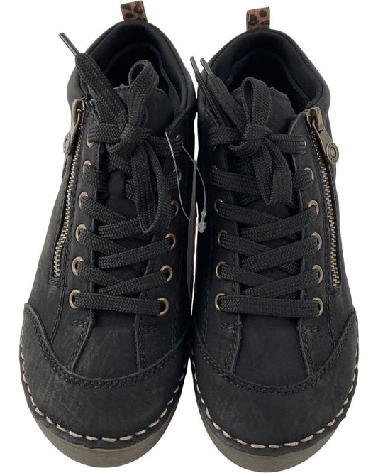 Rieker Damen Schnürstiefel 52514-00 Schwarz