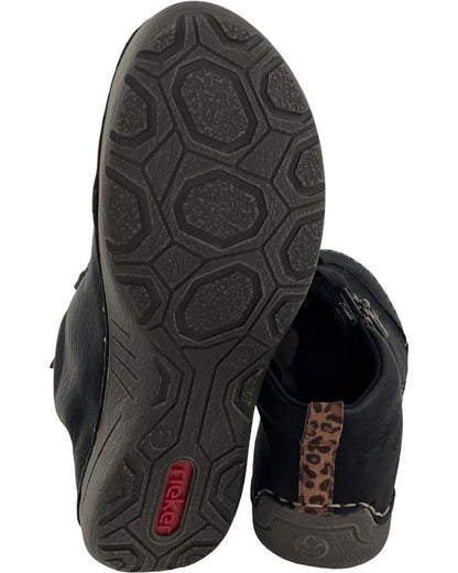 Rieker Damen Schnürstiefel 52514-00 Schwarz