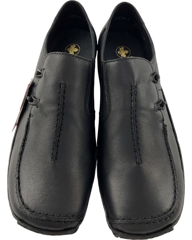 Rieker Damen Slipper L1751-00 Schwarz Glattleder