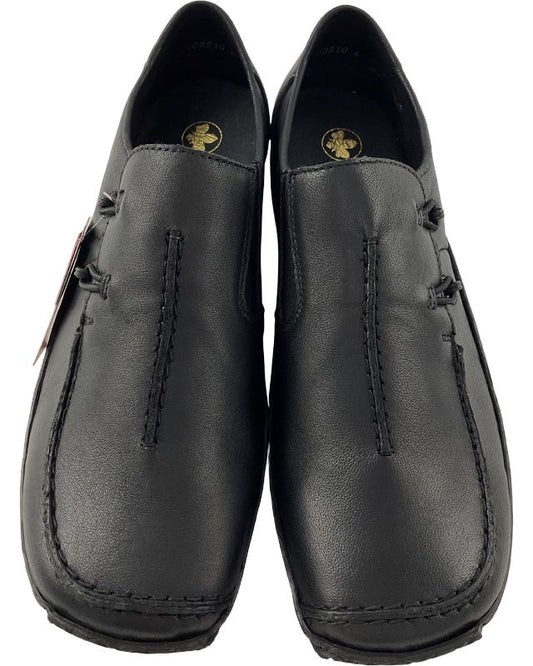 Rieker Damen Slipper L1751-00 Schwarz Glattleder