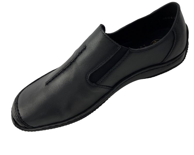 Rieker Damen Slipper L1751-00 Schwarz Glattleder