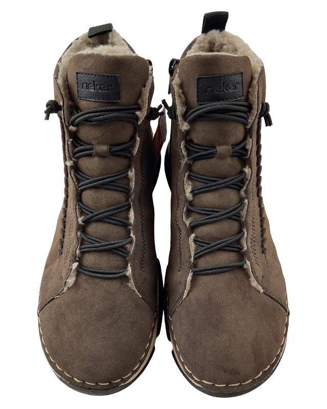 Rieker Damen Schnürstiefel 45912-25 Braun  Warmfutter