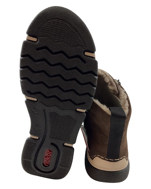 Rieker Damen Schnürstiefel 45912-25 Braun  Warmfutter