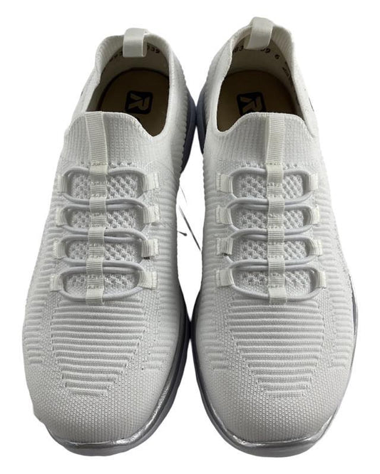 Rieker Damen Slipper M5074-80 Weiß   Textil Ultraleicht