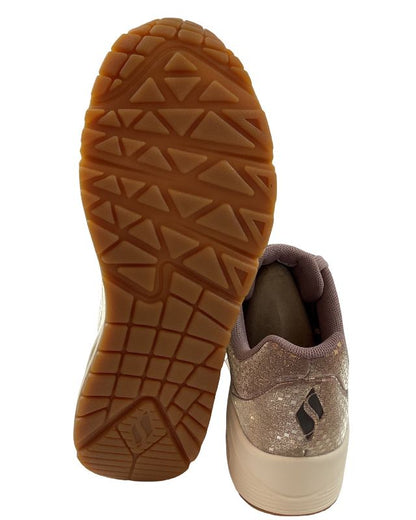 Damen Skechers UNO - Disco Nite  177162/RSGD Rosa/Gold