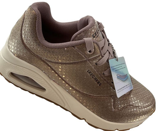 Damen Skechers UNO - Disco Nite  177162/RSGD Rosa/Gold
