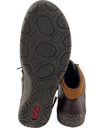 Rieker Damen Kurzstiefel 52544-30 Rot   Schnürung/Reißverschluss