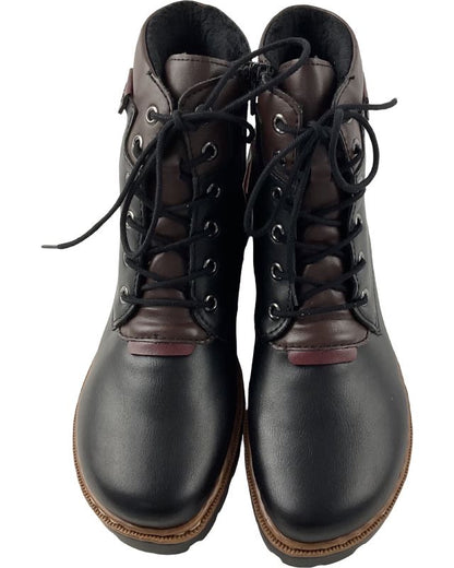 Rieker Damen  Kurzstiefel Z9340-00 Schwarz /Rot Warmfutter