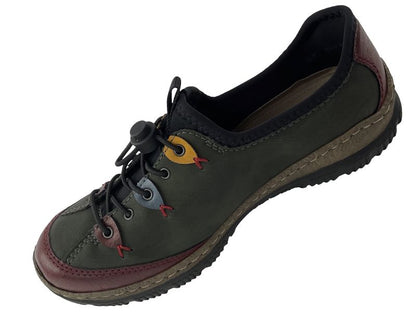 Rieker Damen  Slipper  Sneaker N3271-54 Grün/Mehrfarbig