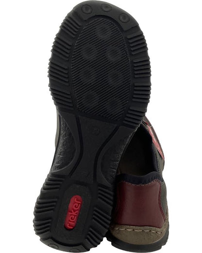 Rieker Damen  Slipper  Sneaker N3271-54 Grün/Mehrfarbig