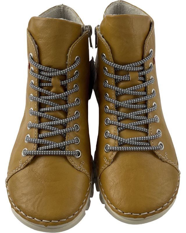 Rieker Damen  Kurzstiefel 57501-68 Gelb Samtvelourfutter