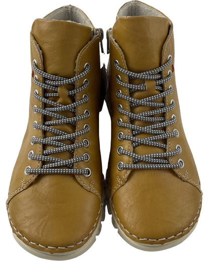 Rieker Damen  Kurzstiefel 57501-68 Gelb Samtvelourfutter