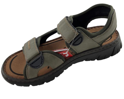 Rieker Herren Trekkingsandalen26761-54 Grün Synthetik