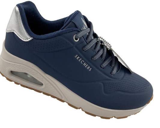 Damen Skechers Uno Frosty Kicks 155196/NVSY Synthetik Blau