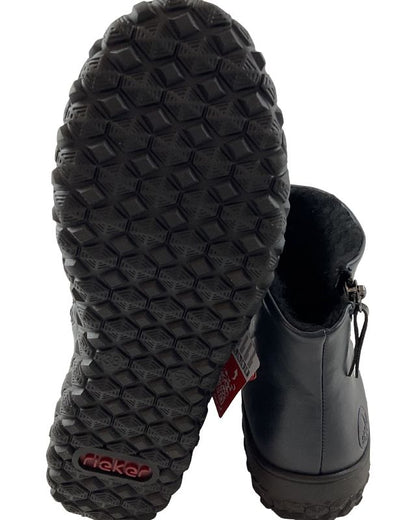 Rieker Damen Stiefeletten  59585-14 Blau Warmfutter