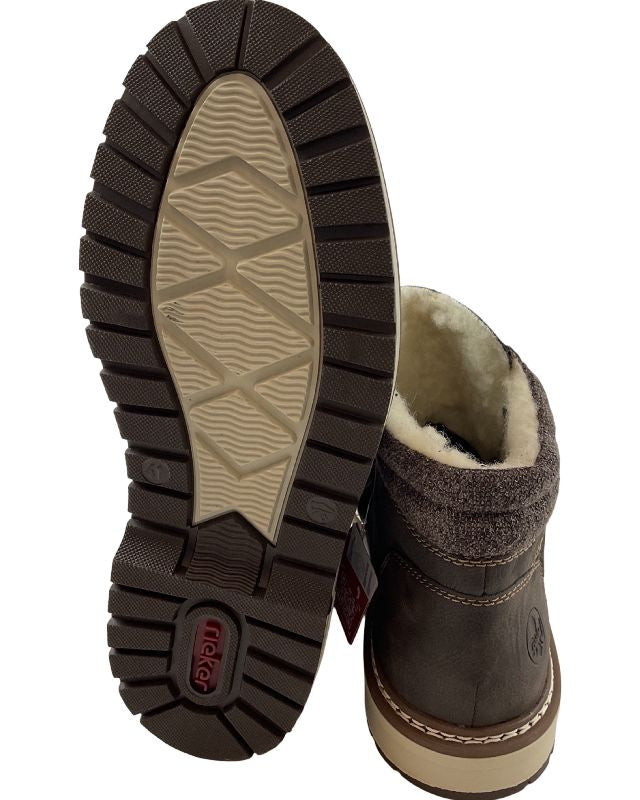 Rieker Herren Schnürstiefel F3811-25  Braun   Rieker-TEX