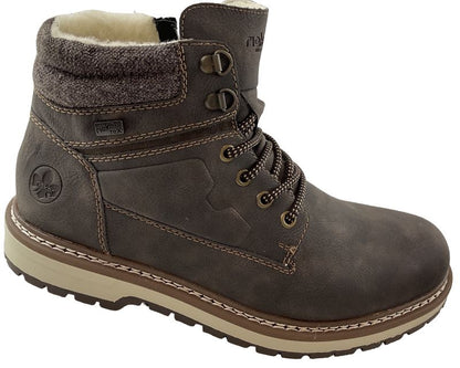Rieker Herren Schnürstiefel F3811-25  Braun   Rieker-TEX