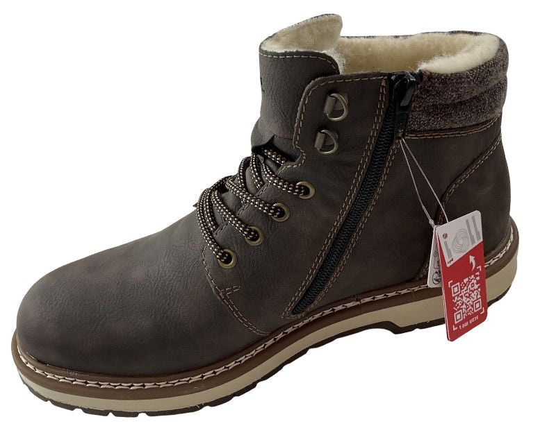 Rieker Herren Schnürstiefel F3811-25  Braun   Rieker-TEX