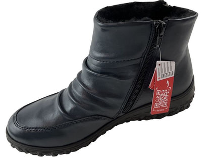 Rieker Damen Stiefeletten  59585-14 Blau Warmfutter