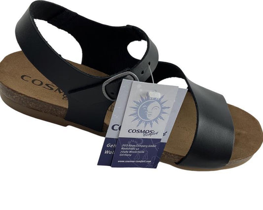 Damen Cosmos Comfort Sandale 6106806-9 Schwarz Leder