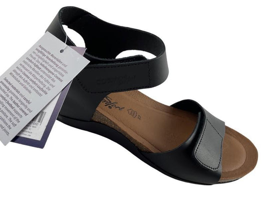 Damen Cosmos Comfort Kailsandale 6134803-9 Schwarz  Leder