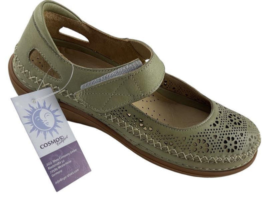 Cosmos Comfort Slipper 6317-201-750 Pastellgrün Leder