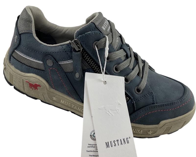 Mustang 4946-302 Scarpe Da Ginnastica Uomo | Pelle Vera Con Cerniera | Modello Primavera-Estate 2023
