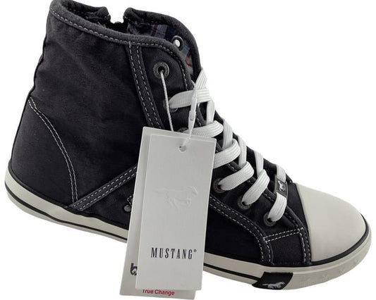 Mustang Damen Schnürboots Sneaker 1099-506-9 Schwarz Textil