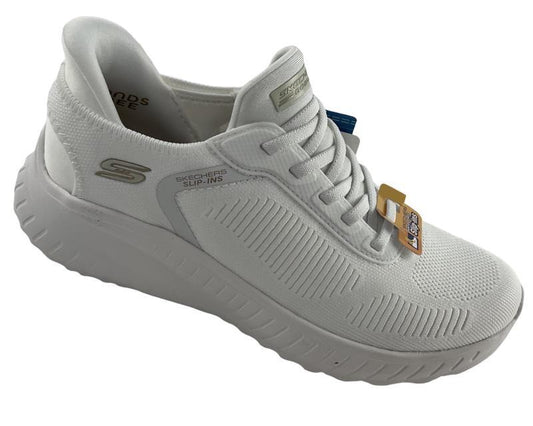 Damen Skechers Slip-ins: BOBS Sport Squad Chaos 117497/OFWT Weiß