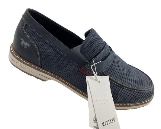 MUSTANG Herren Slipper 4196-401-800 Dunkelblau