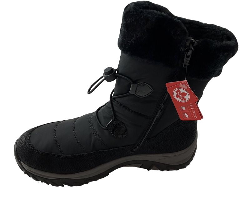 Rieker Damen Stiefel M9683-00 Schwarz  Rieker-TEX