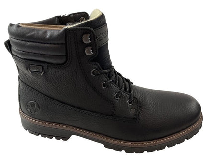 Rieker Herren Schnürstiefel F3600-00 Schwarz Rieker -Tex