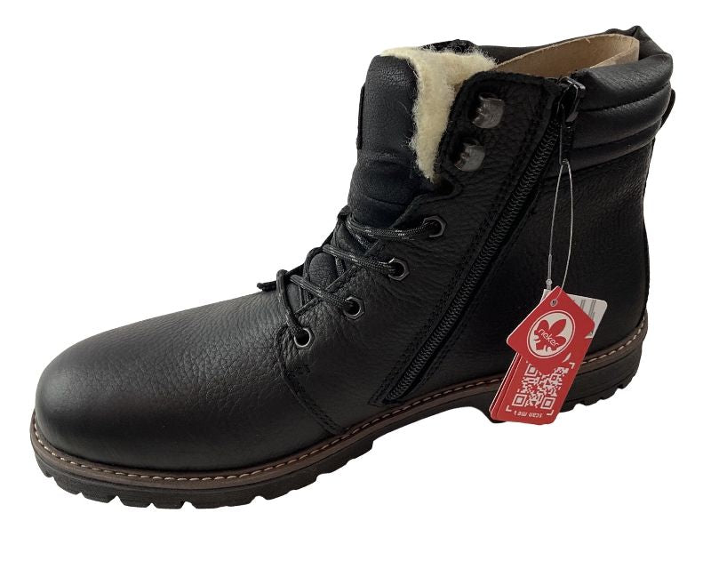 Rieker Herren Schnürstiefel F3600-00 Schwarz Rieker -Tex