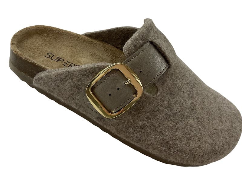 Supersoft  Damen Hausschuhe 522 622 BEIGE Decksohle-Leder