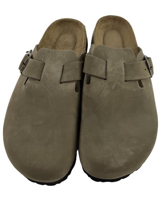 neu B Damen Pantoletten Clogs 22227 Baden Nubuck Leder Khaki