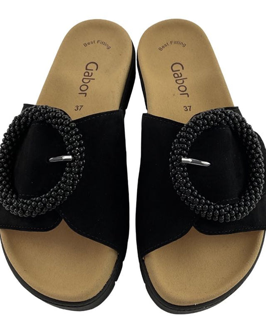 Gabor Damen Pantoletten 63.745.17  Samchevreau Schwarz