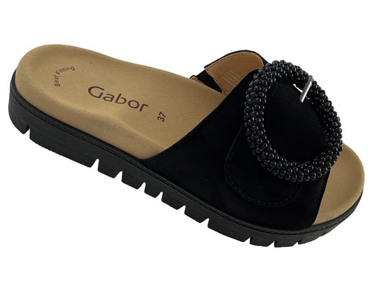 Gabor Damen Pantoletten 63.745.17  Samchevreau Schwarz