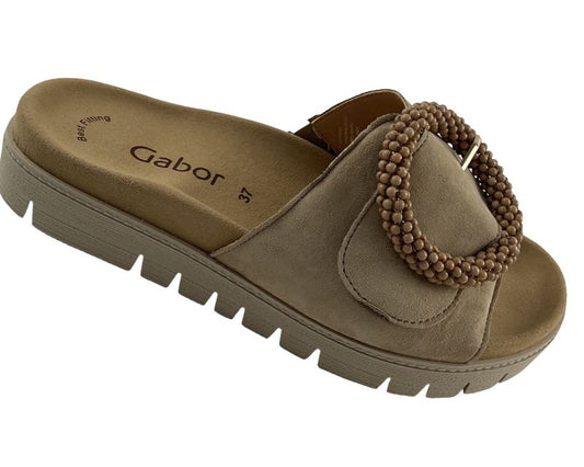 Gabor Damen Pantoletten 63.745.14  Samchevreau Beige