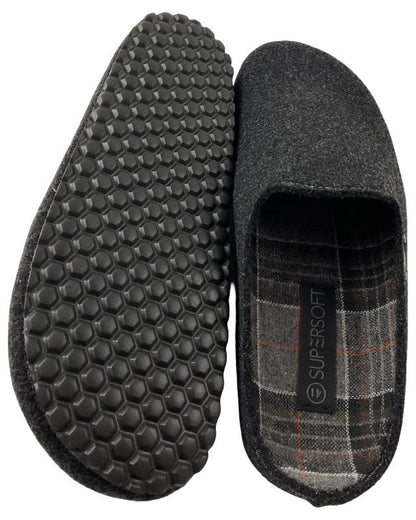SUPERSOFT Herren Hausschuhe  Pantoffeln 511 086 DK.GREY