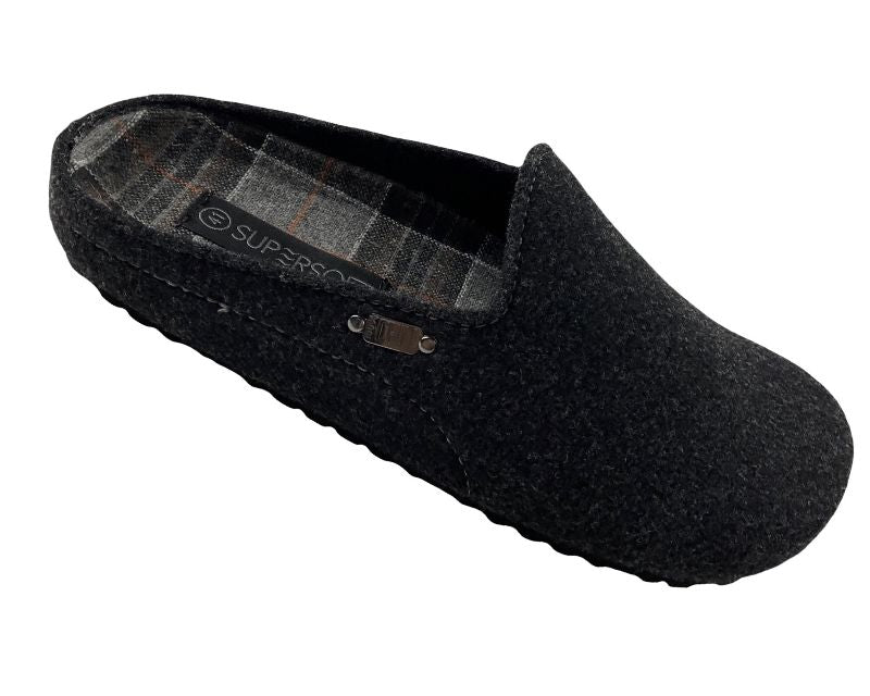 SUPERSOFT Herren Hausschuhe  Pantoffeln 511 086 DK.GREY