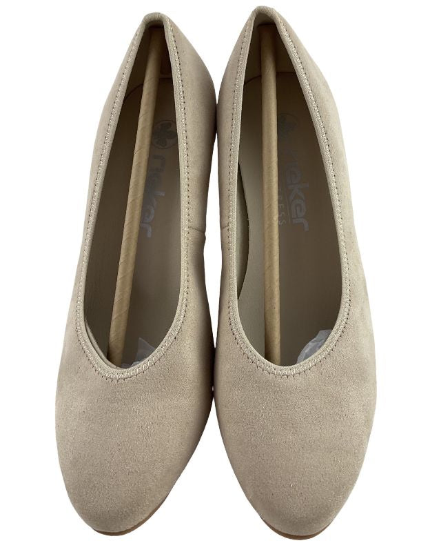 Rieker Damen Pumps 44650-60 Beige Kunstleder