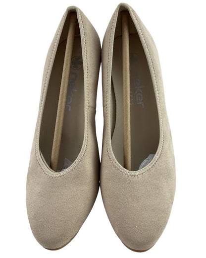 Rieker Damen Pumps 44650-60 Beige Kunstleder